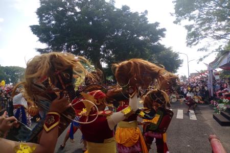 Karnaval Kemerdekaan HUT RI ke80 di Wo