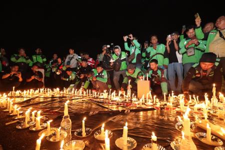 Driver Ojol Gelar Aksi Damai 1000 Lili