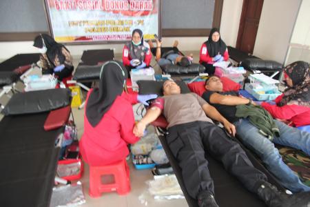 Polres Demak Gelar Donor Darah Peringa